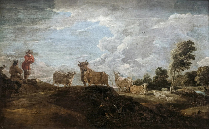 Landskab med tyr - David Teniers den Yngre