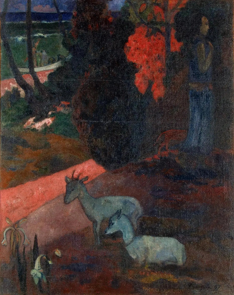 Landskab med to geder - Paul Gauguin