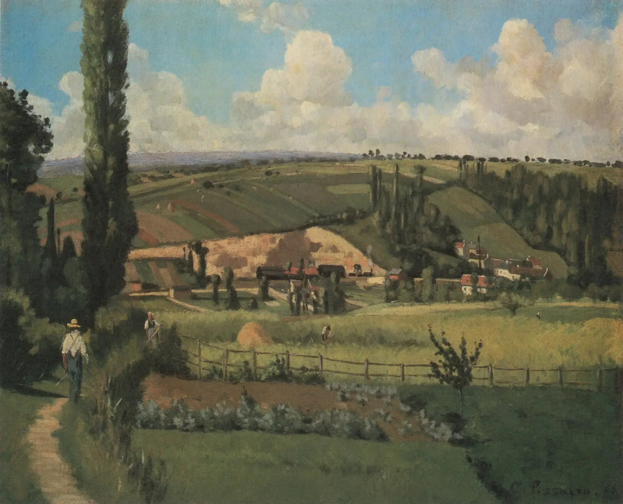Landskab ved Pâtis, Pontoise - Camille Pissarro