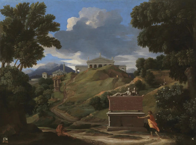 Landskab med ruiner - Nicolas Poussin