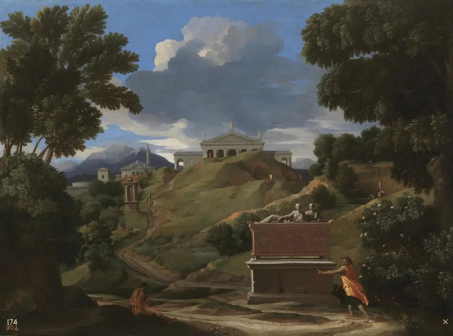Landskab med ruiner - Nicolas Poussin