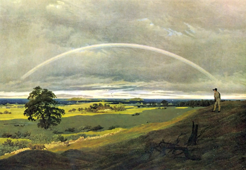 Landskab med regnbue - Caspar David Friedrich
