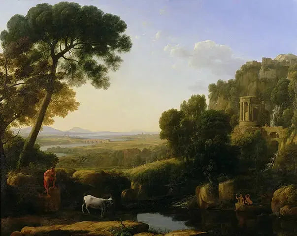 Landskab med Argus, der vogter Io - Claude Lorrain