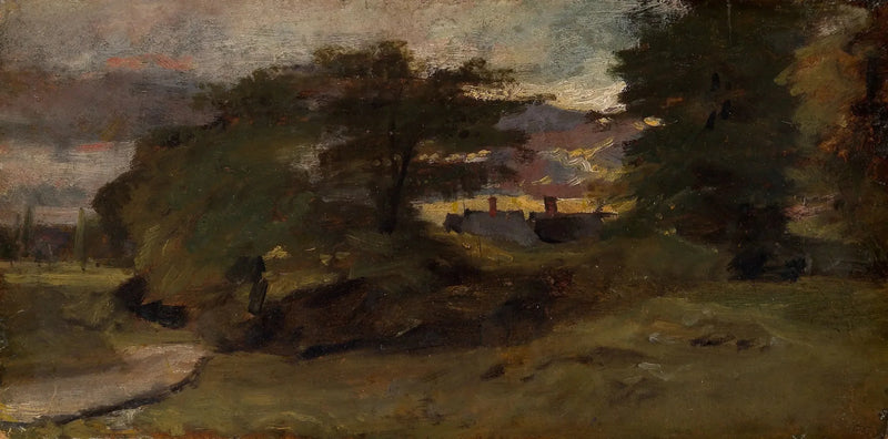 Landskab med hytter - John Constable