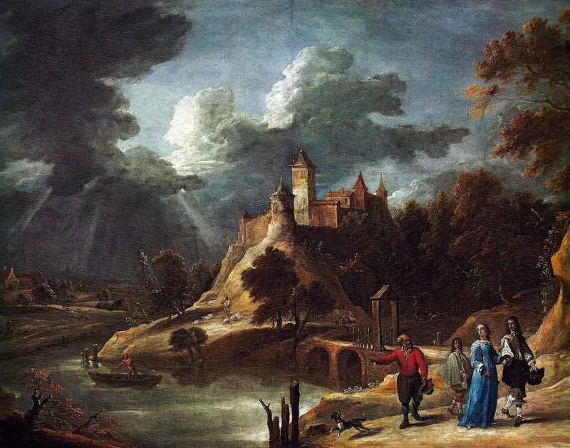 Landskab med slot - David Teniers den Yngre