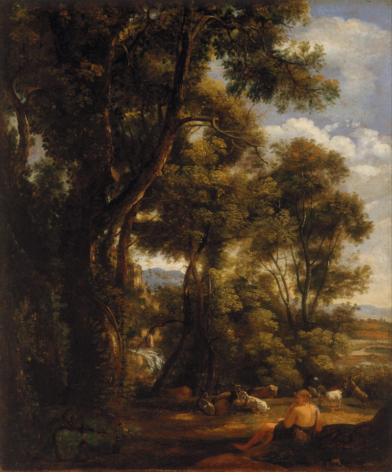 Landskab med hyrde og får (efter Claude) - John Constable