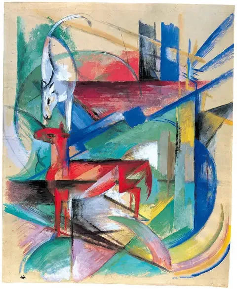 Landskab med dyr - Franz Marc