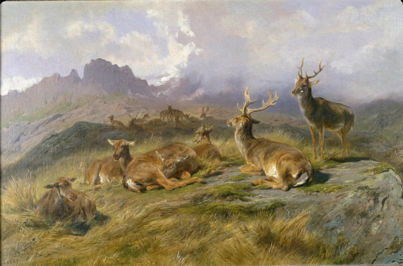 Landskab med hjorte - Rosa Bonheur