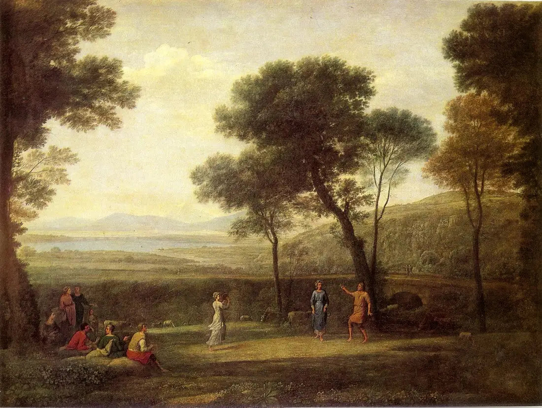 Paysage avec des figures dansantes - Claude Lorrain image 1 copie peinte à la main à l’huile