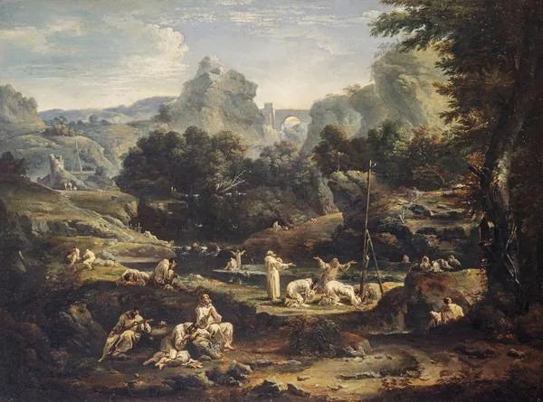 Landskab med munke - Sebastiano Ricci