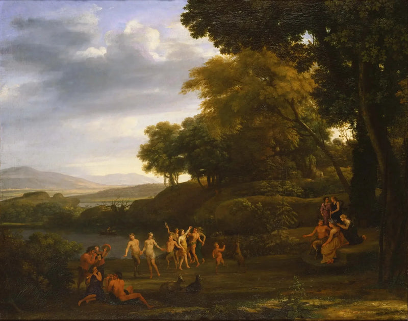 Landskab med satyrer og dansende nymfer - Claude Lorrain