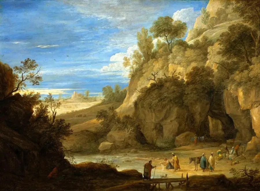 Landskab med sigøjnere. - David Teniers den Yngre