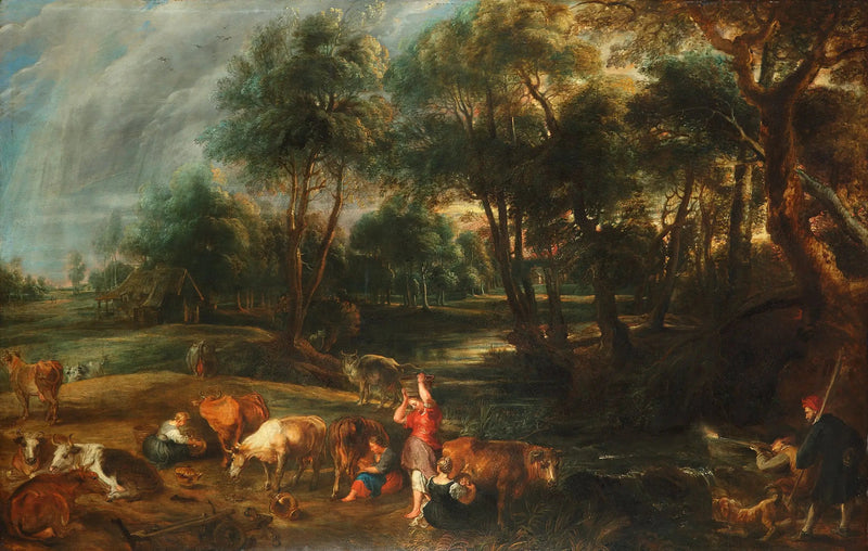 Landskab med køer og vadefugle - Peter Paul Rubens
