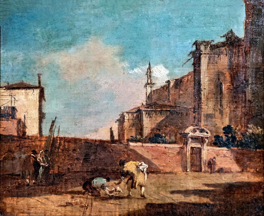 Landskab med figur - Francesco Guardi