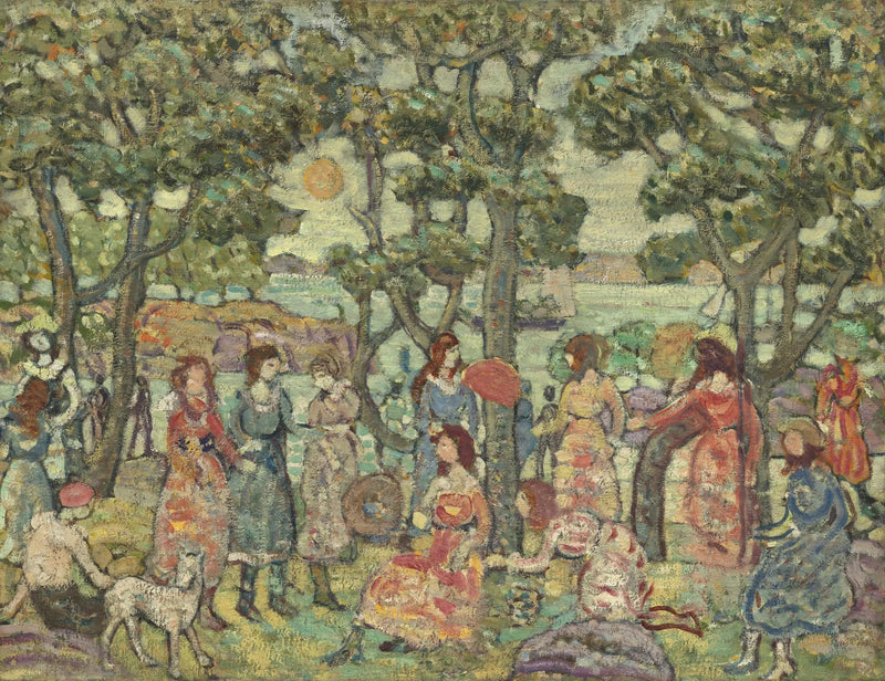 Landskab med figurer - Maurice Prendergast
