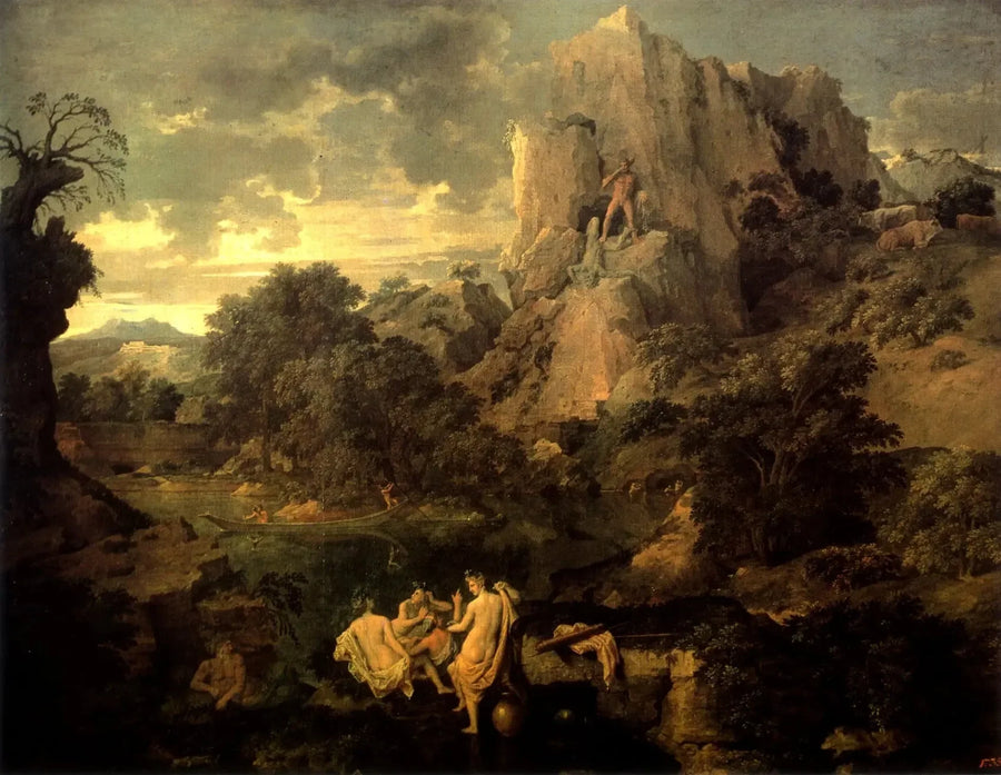 Landskab med Herkules og Cacus - Nicolas Poussin