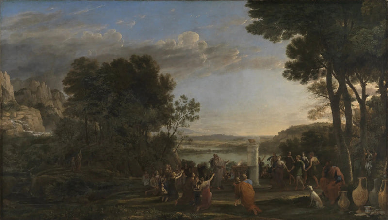 Landskab med tilbedelse af guldkalven - Claude Lorrain