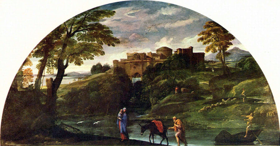 Landskab med Flugten til Egypten - Annibale Carracci