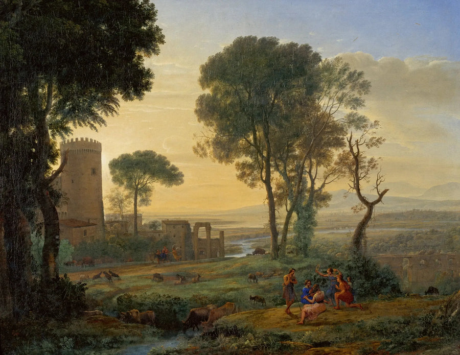 Landskab med flugten til Egypten - Claude Lorrain
