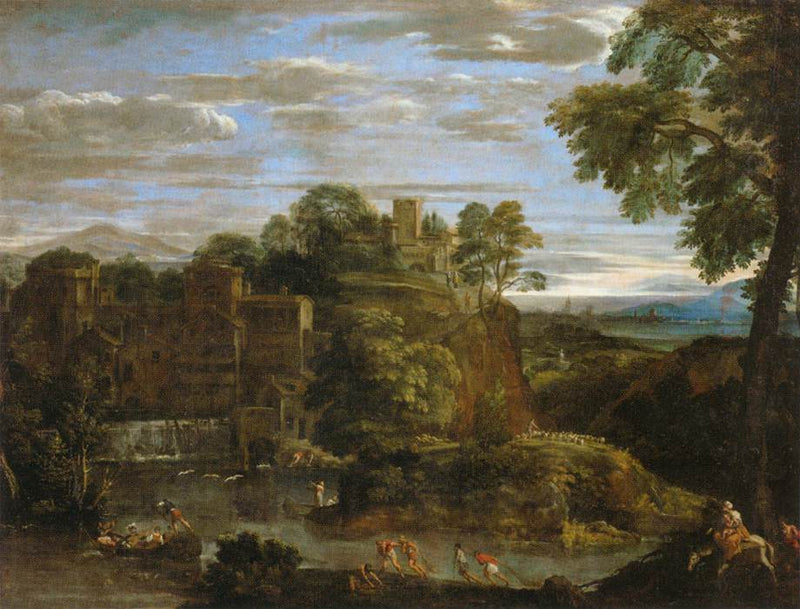 Landskab med flugten til Egypten - Domenichino