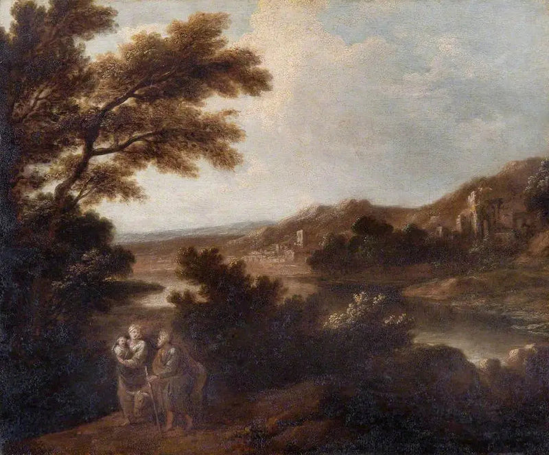 Landskab med flugten til Egypten - Joshua Reynolds