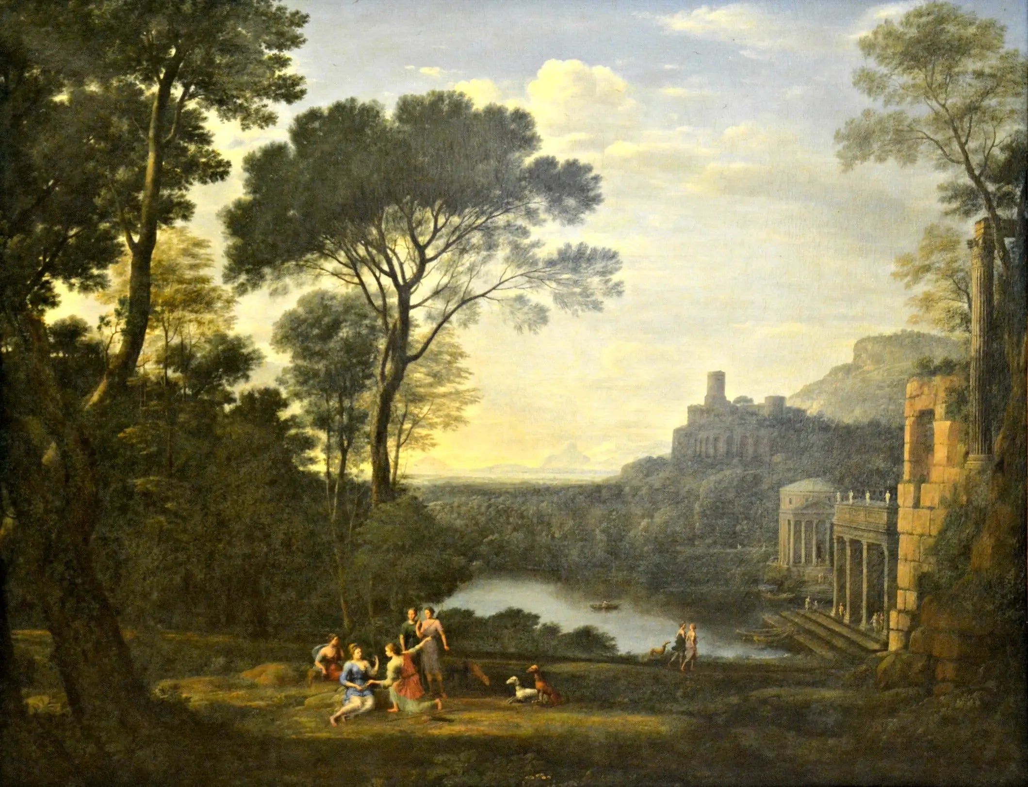 Paysage avec la nymphe Égérie pleurant Numa - Claude Lorrain - Alpha Reproduction