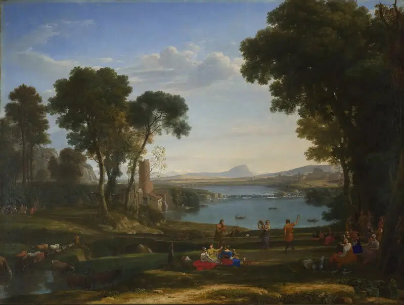 Landskab med Isaks og Rebekkas bryllup - Claude Lorrain