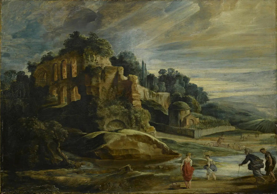 Landskab med ruinerne af Palatinerhøjen - Peter Paul Rubens