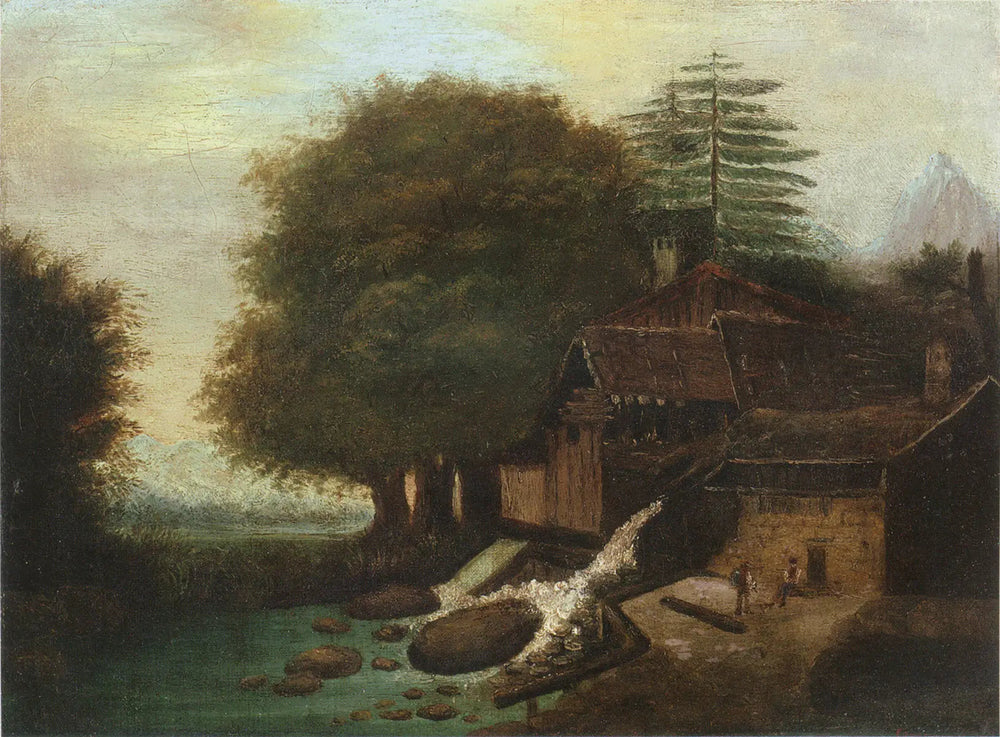 Paysage avec moulin - Paul Cézanne image 1 reproduction de peinture à l’huile