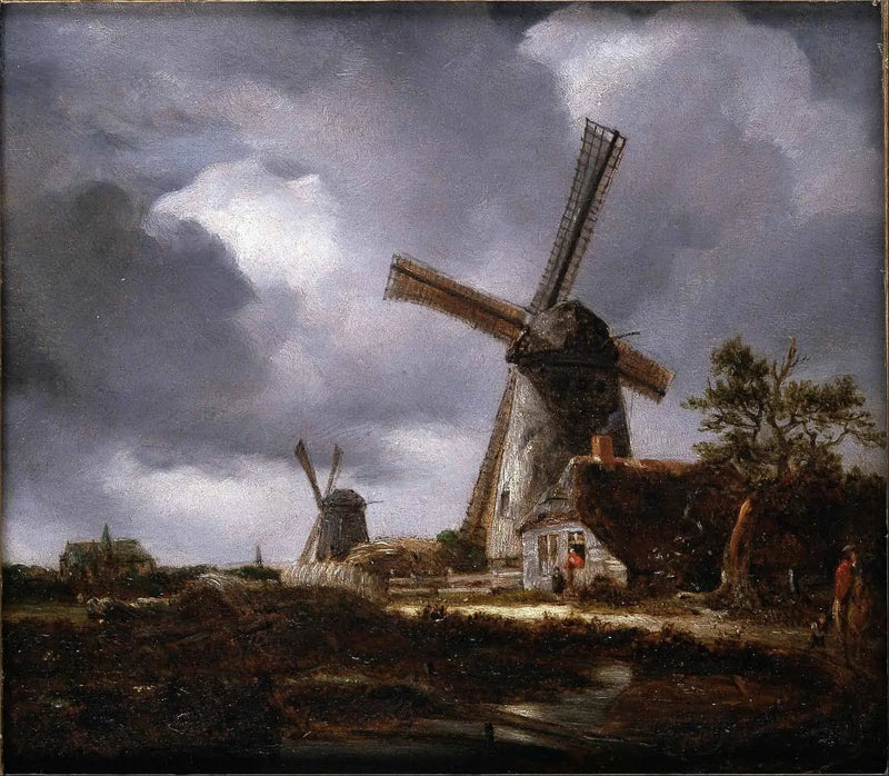 Landskab med vindmøller nær Haarlem, efter Jacob van Ruisdael - John Constable