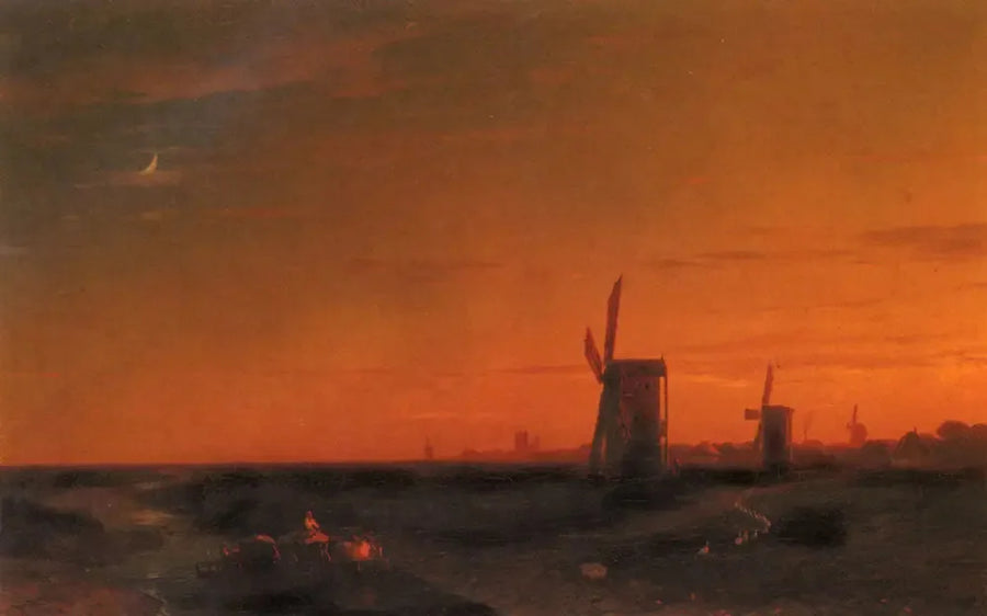 landskab med vindmøller - Ivan Aïvazovski