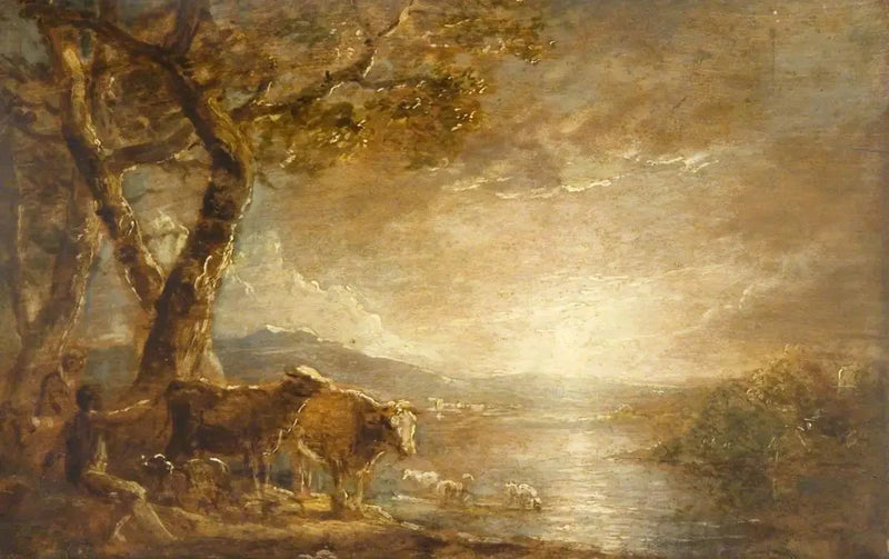 Landskab med personer og husdyr - Thomas Gainsborough