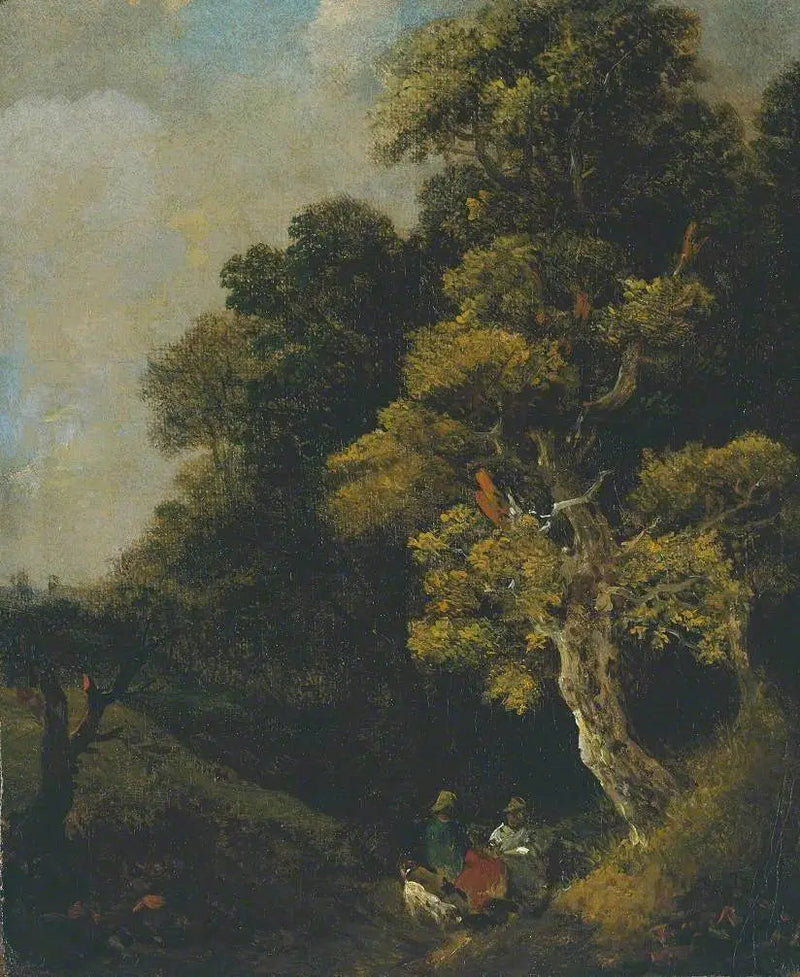 Landskab med personer under et træ - Thomas Gainsborough