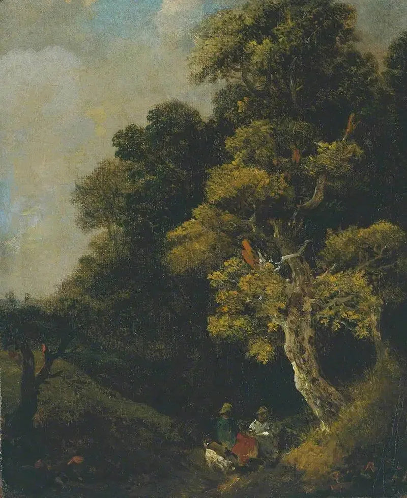 Landskab med personer under et træ - Thomas Gainsborough