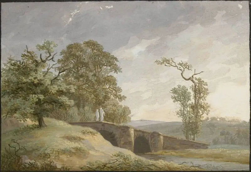 Landskab med bro - Caspar David Friedrich