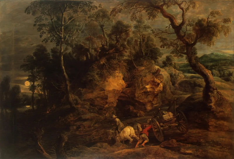 Landskab med stenbærere - Peter Paul Rubens