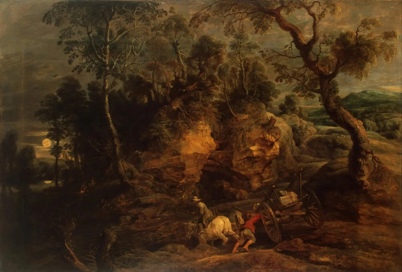 Landskab med stenbærere - Peter Paul Rubens