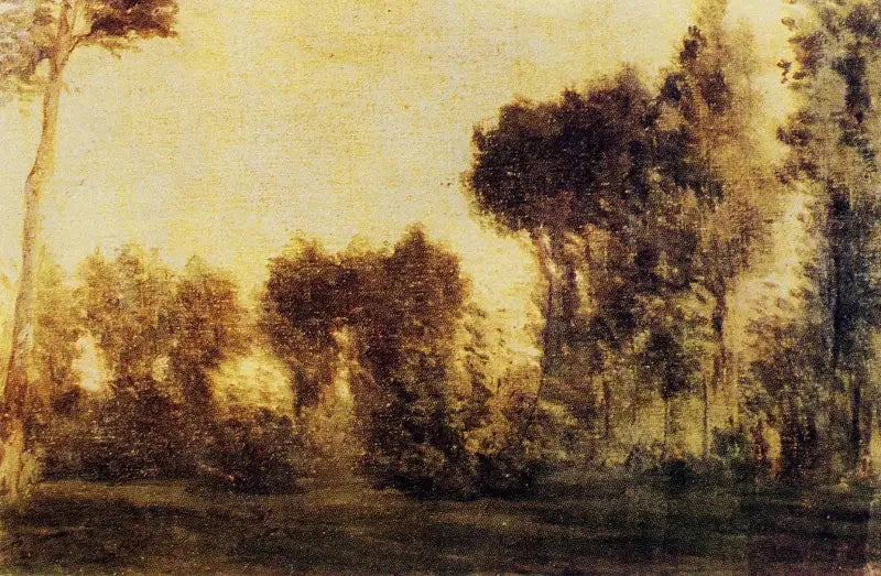 Landskab med trægardin - Paul Gauguin
