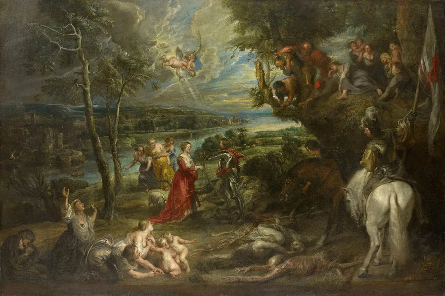 Landskab med Sankt Georg og dragen - Peter Paul Rubens