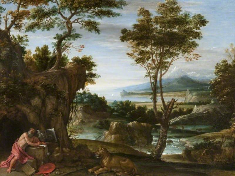 Landskab med Sankt Jeronimus - Domenichino