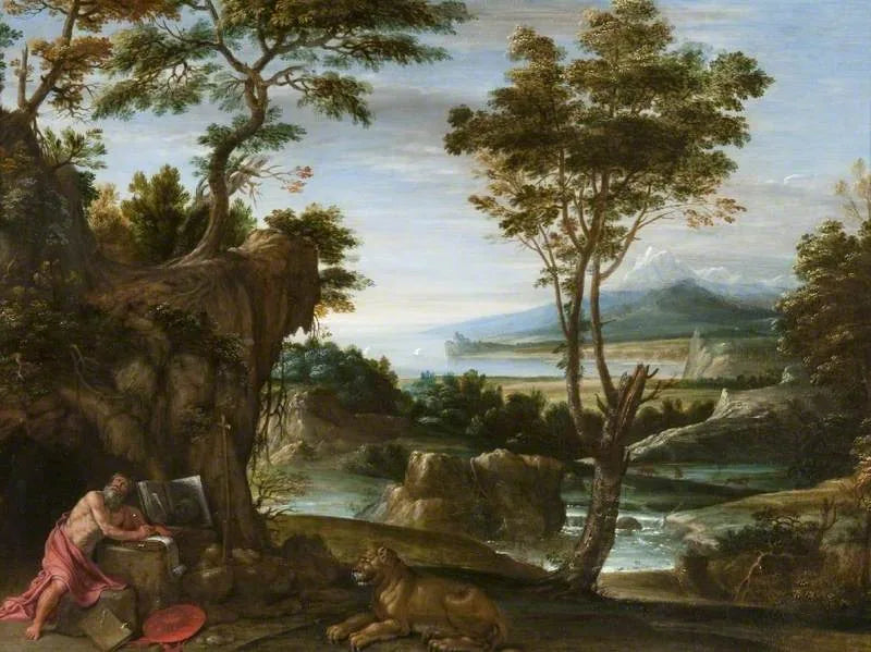 Landskab med Sankt Jeronimus - Domenichino
