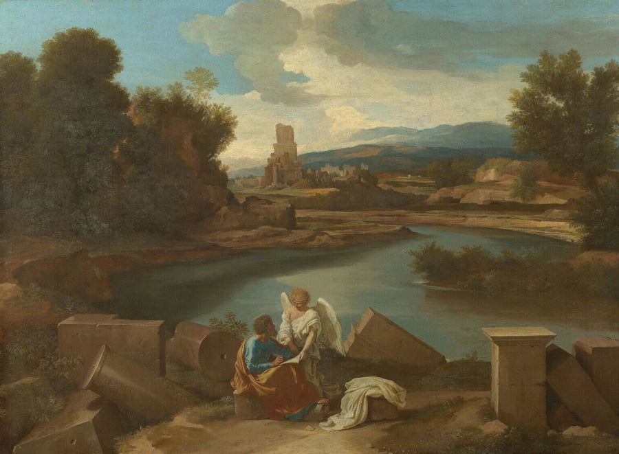 Landskab med Sankt Matthæus - Nicolas Poussin