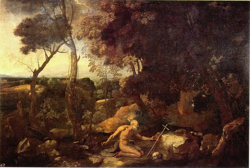 Landskab med Saint Paul ørkenfader - Nicolas Poussin