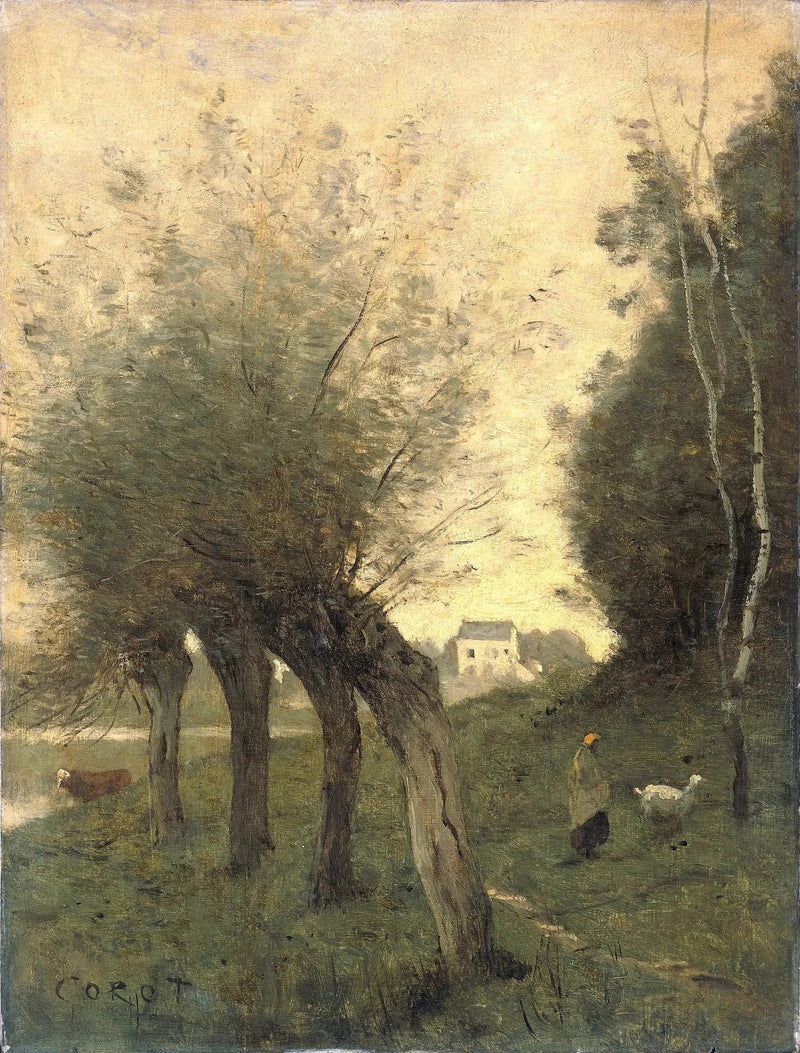 Landskab med Slyngplanter - Jean-Baptiste Camille Corot