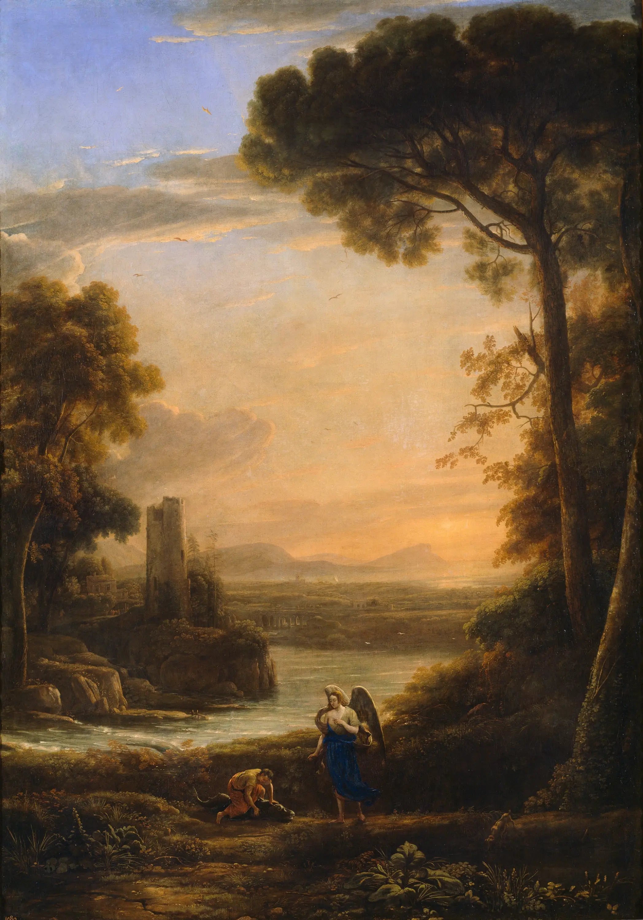 Paysage avec Tobie et Raphaël - Claude Lorrain - Alpha Reproduction