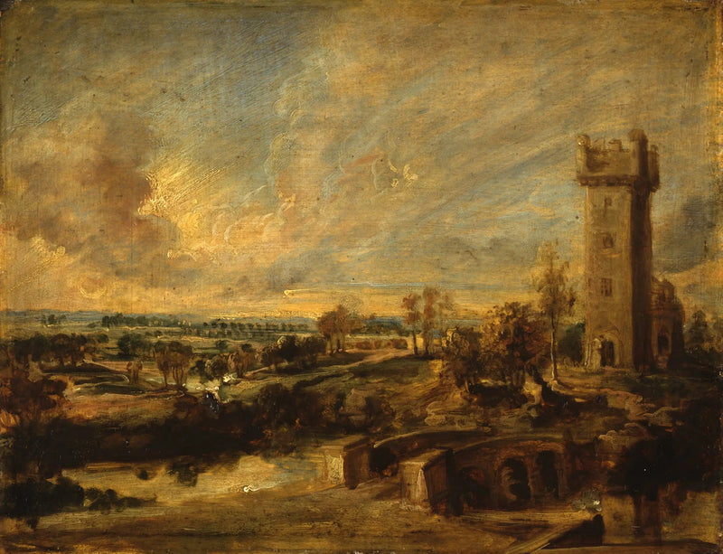 Landskab med tårn - Peter Paul Rubens