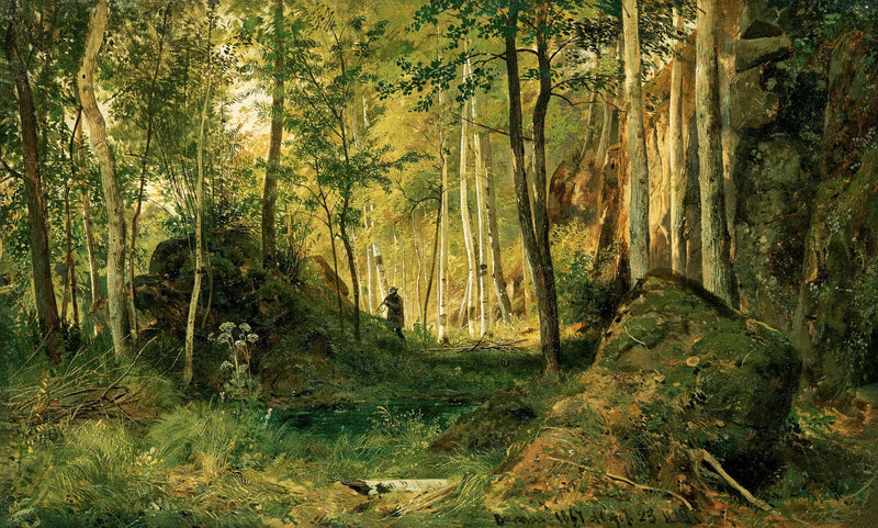 Landskab med en jæger. Valaam-øen - Ivan Chichkine