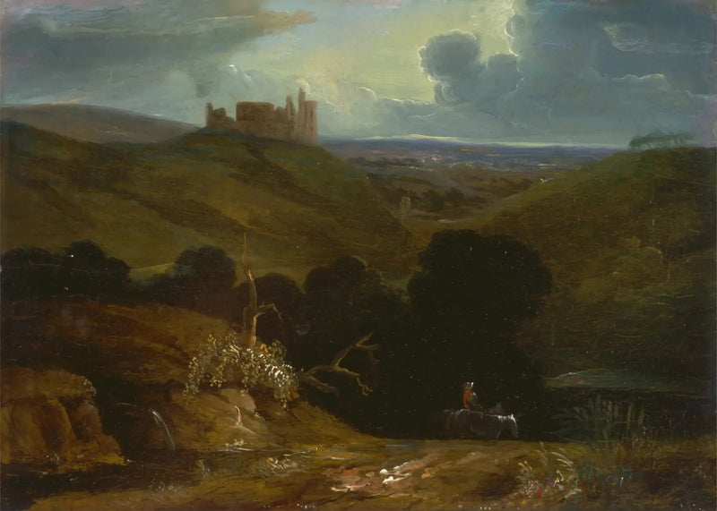 Landskab med et slot - John Martin