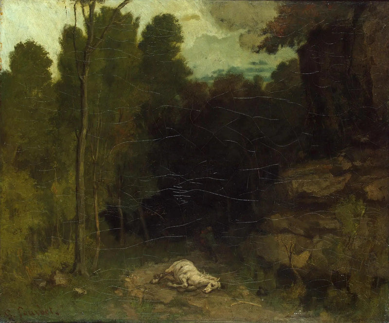 Landskab med en død hest - Gustave Courbet