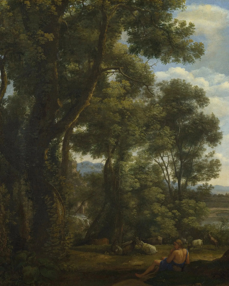 Landskab med en gjetter og får - Claude Lorrain